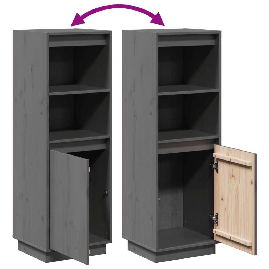Highboard 37x34x110 cm Massivholz Kiefer
