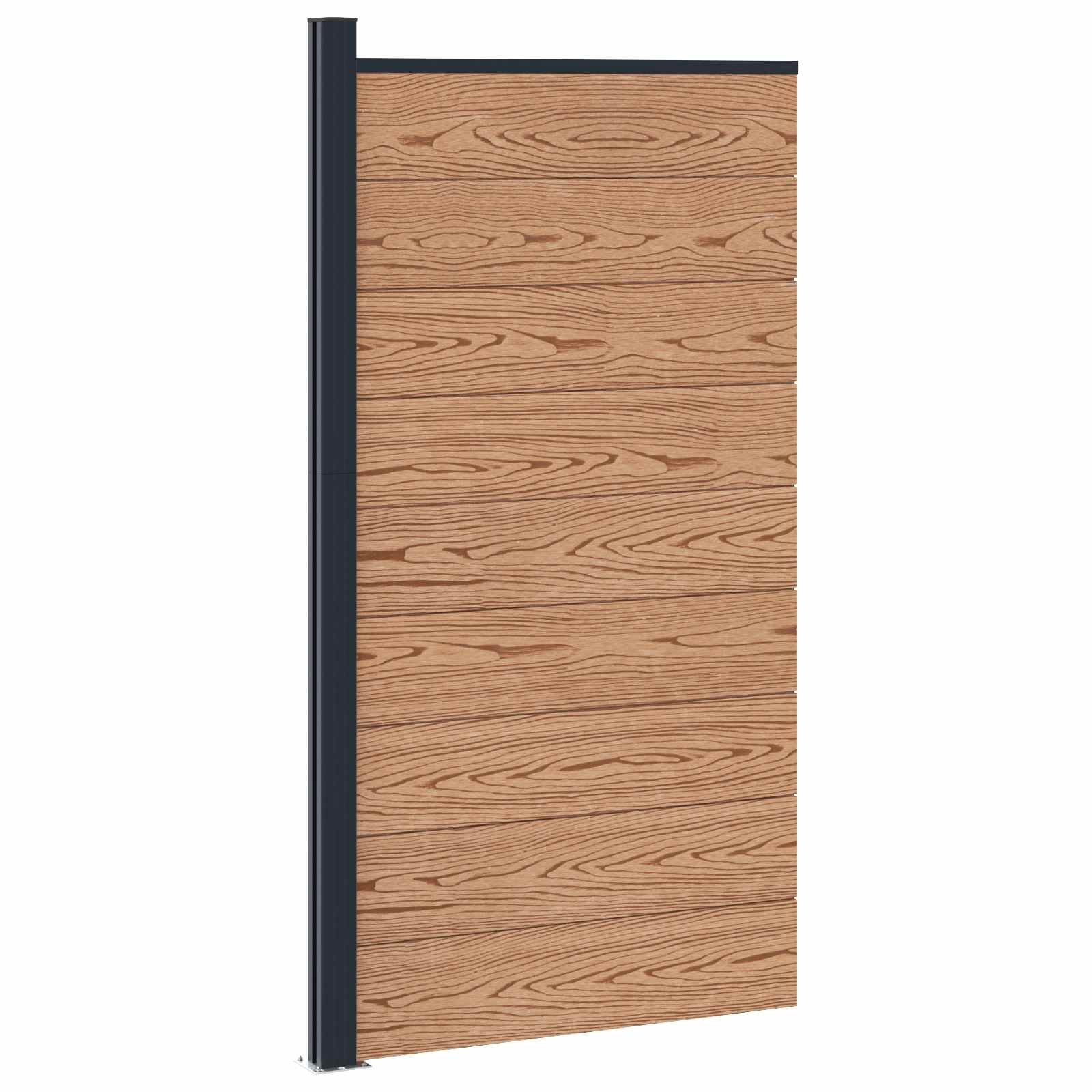 Zaunelement WPC 95x186 cm Braun