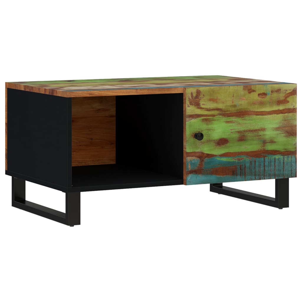 Couchtisch 80x50x40 cm Massivholz Akazie & Holzwerkstoff