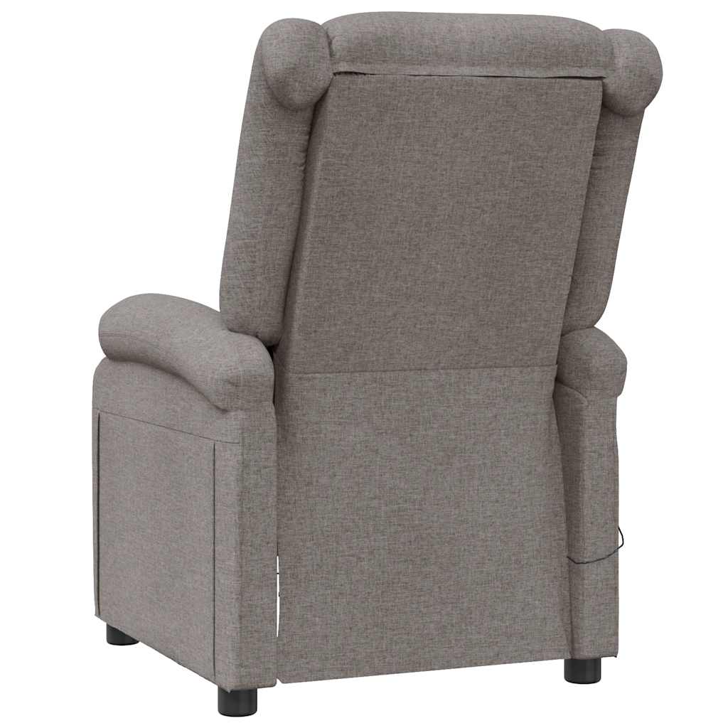 Massagesessel Hellgrau Stoff