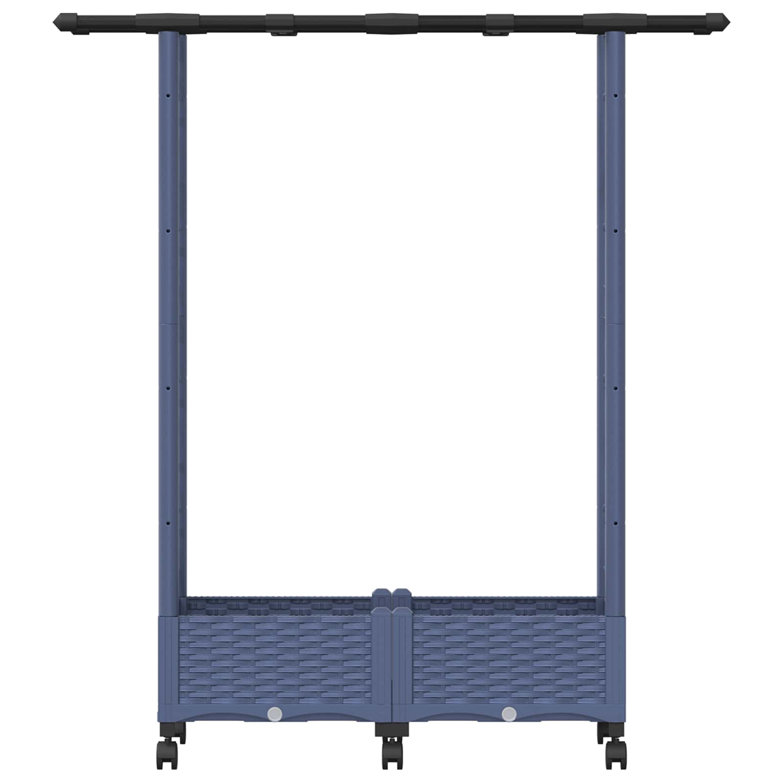 Hochbeet mit Rankgitter und Dach Braun 124 x 40 x 123 cm PP