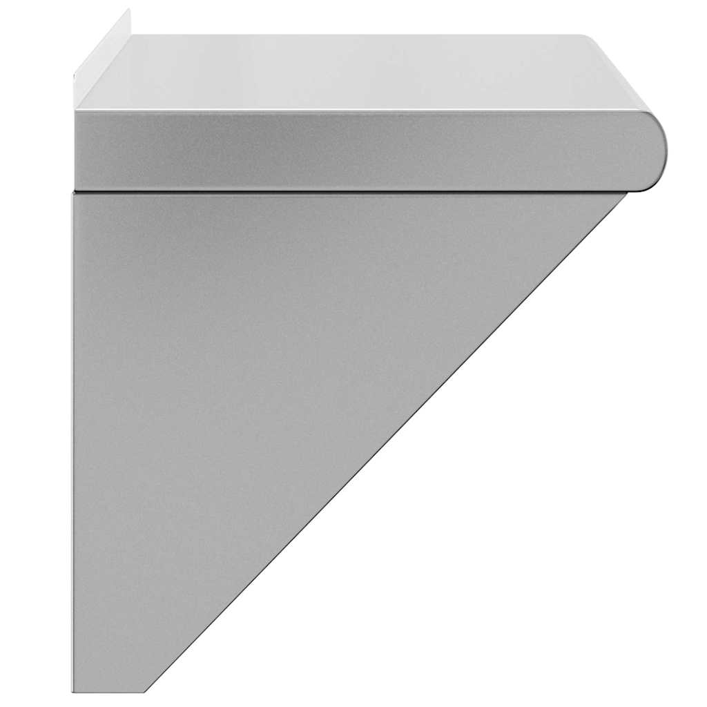 Wandregal 100x45x31 cm Silbern Edelstahl