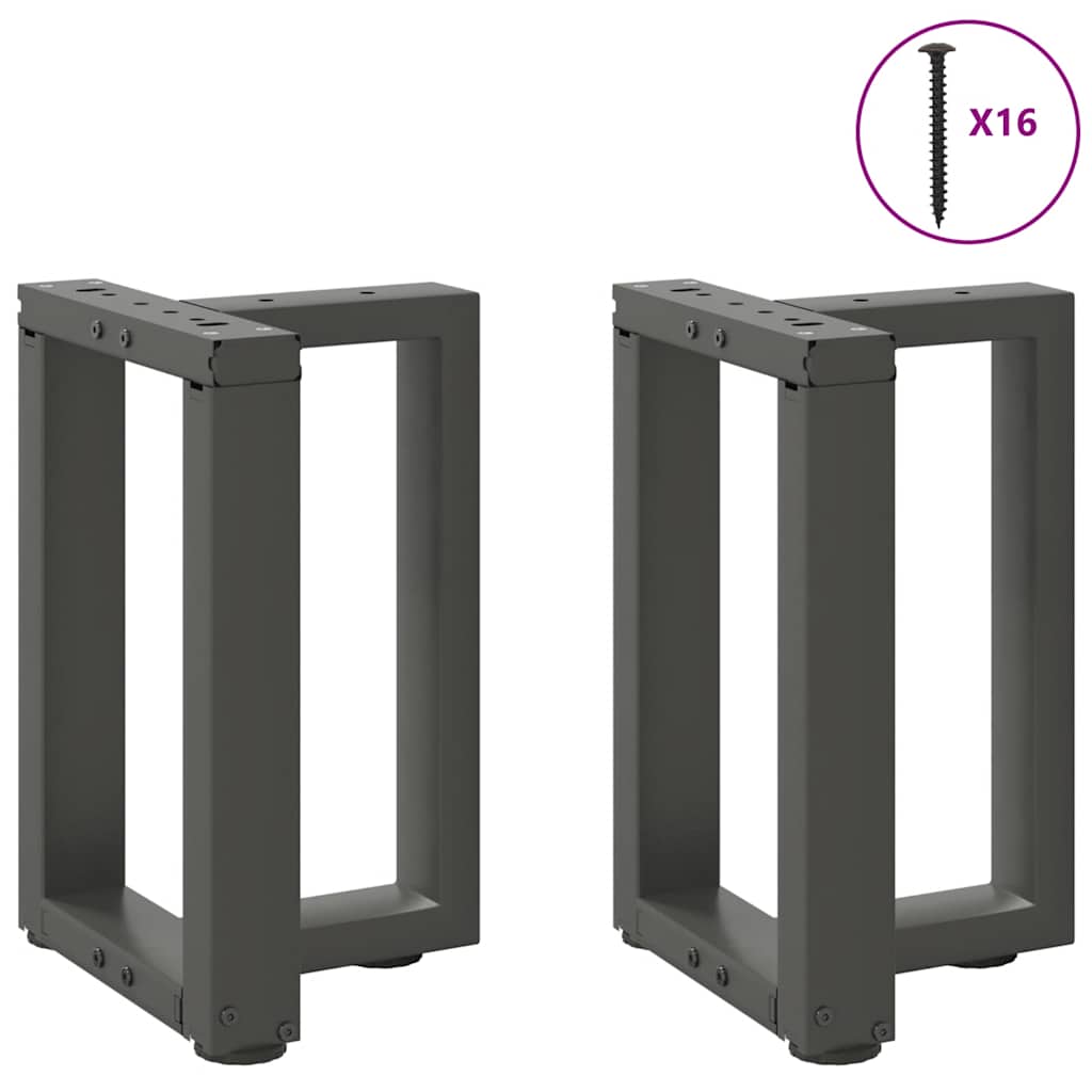 Couchtischbeine T-Form 2 Stk. Schwarz 30x25x(30-31) cm Stahl