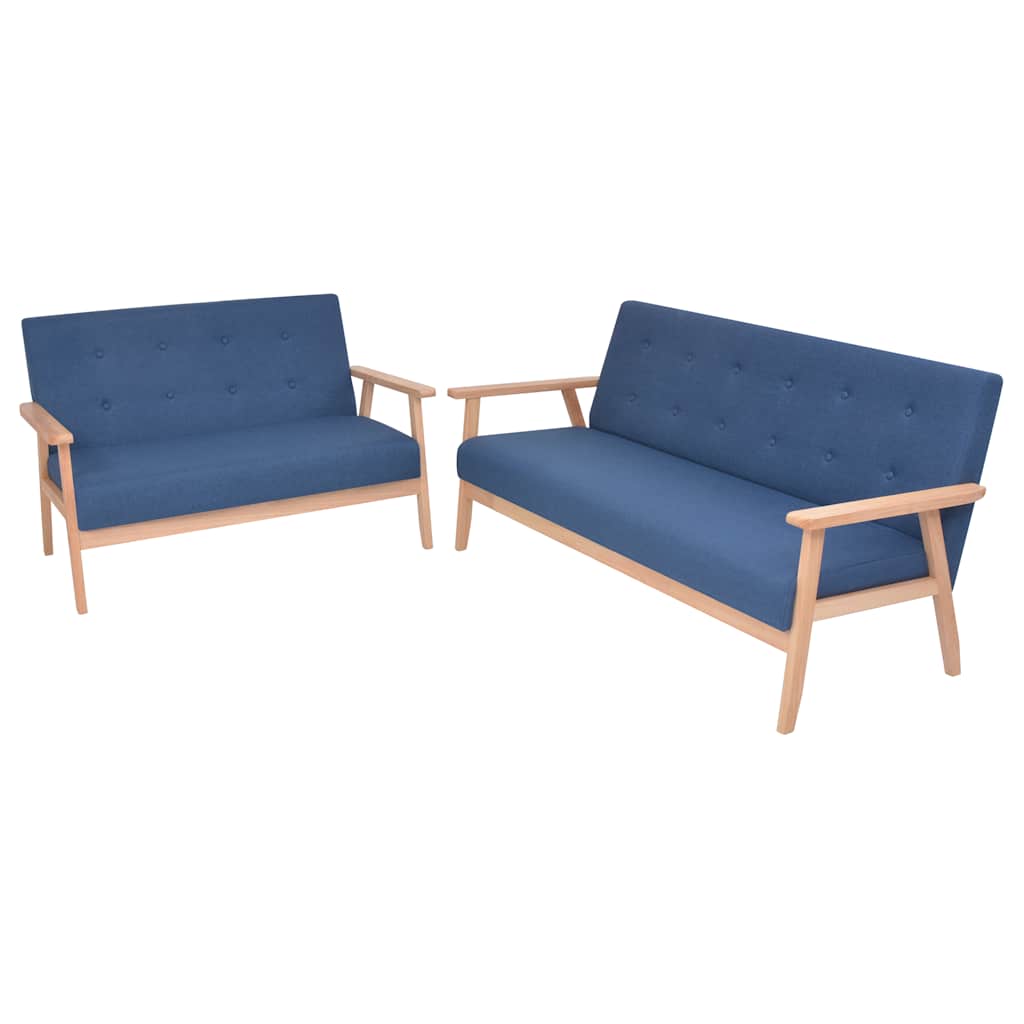 2-Sitzer-Sofa Stoff Hellgrau