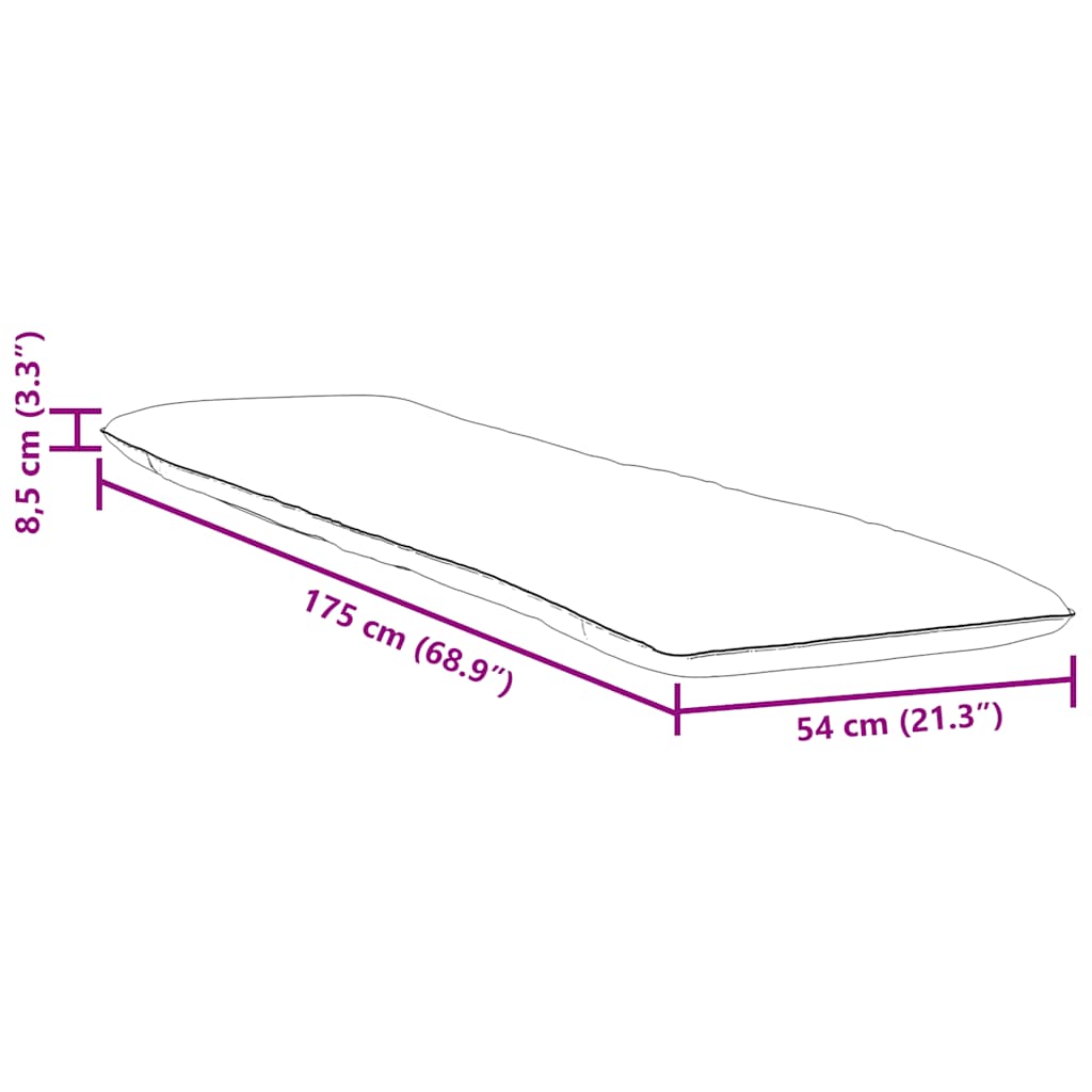Sonnenliege Klappbar Anthrazit 175x54x8,5 cm Oxford-Gewebe