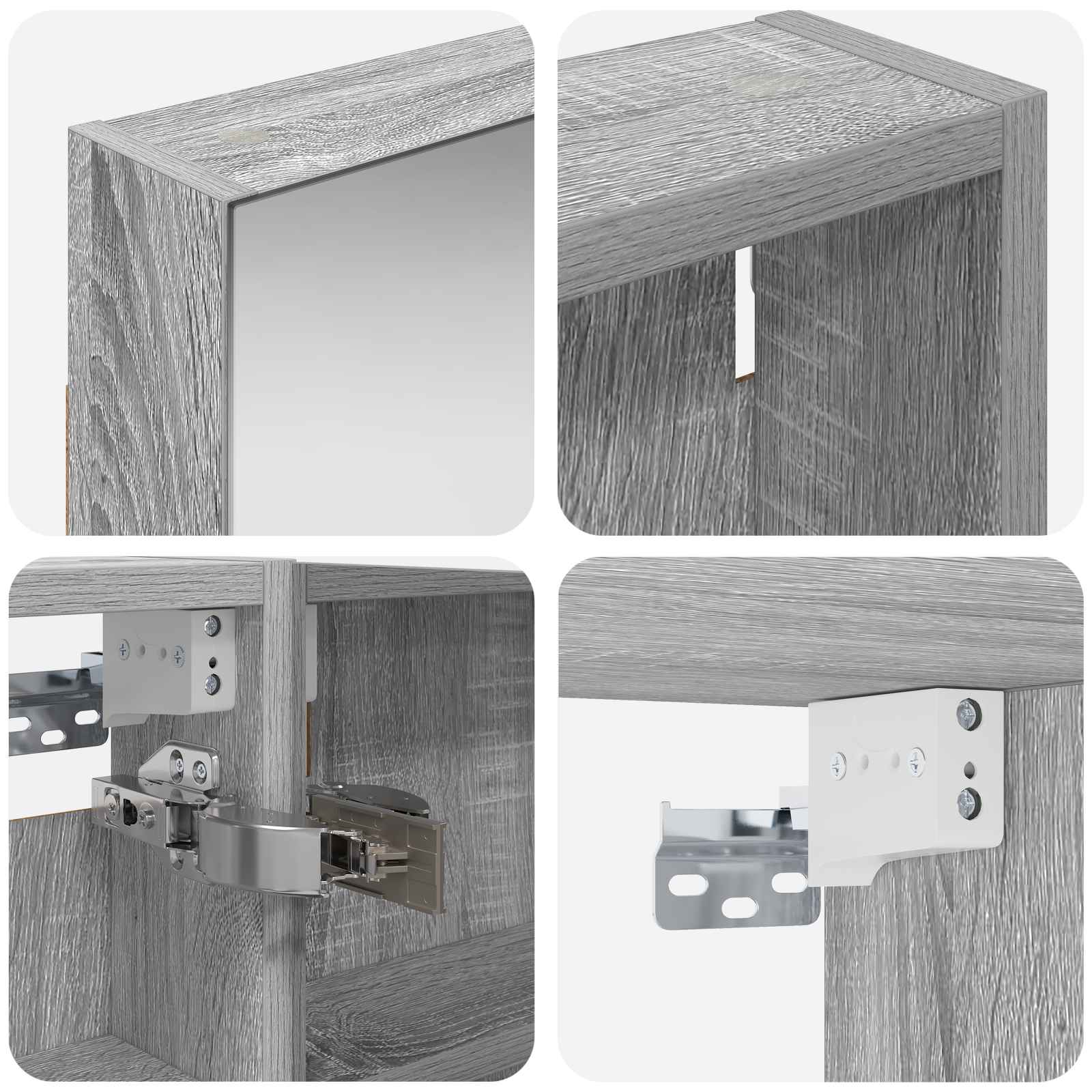 Badezimmerschrank-Set 3 pcs 80 x 10,5 x 50 cm Holzwerkstoff