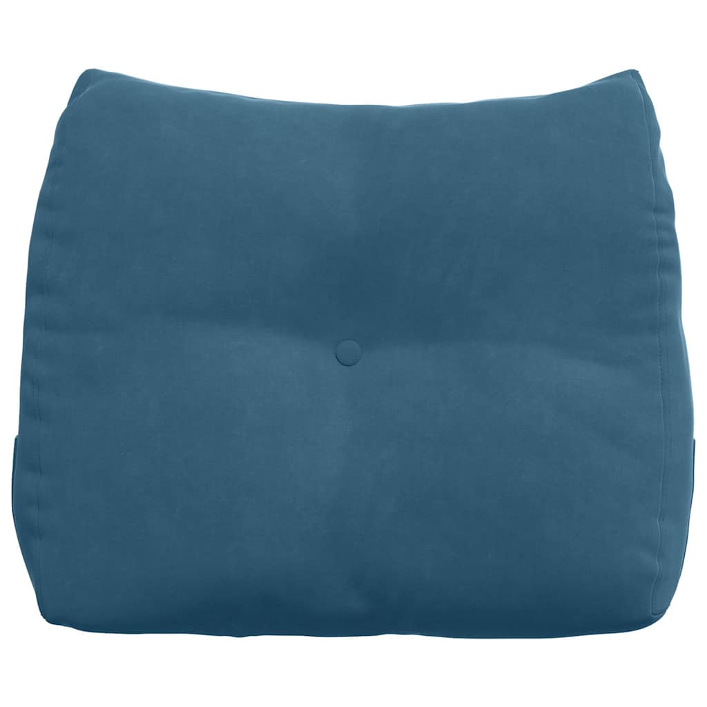 Rückenkissen Blau 45 x 24 x 50 cm Samt