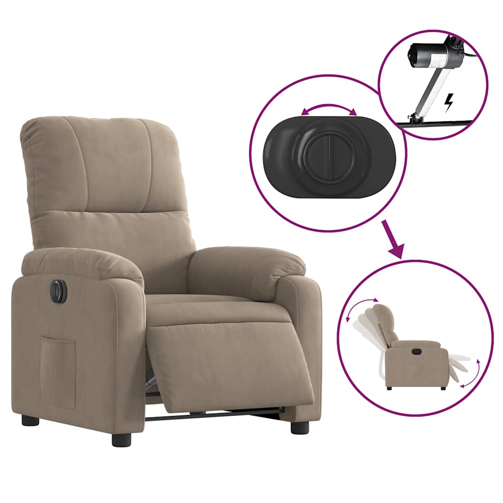 Relaxsessel Elektrisch Braun Mikrofasergewebe