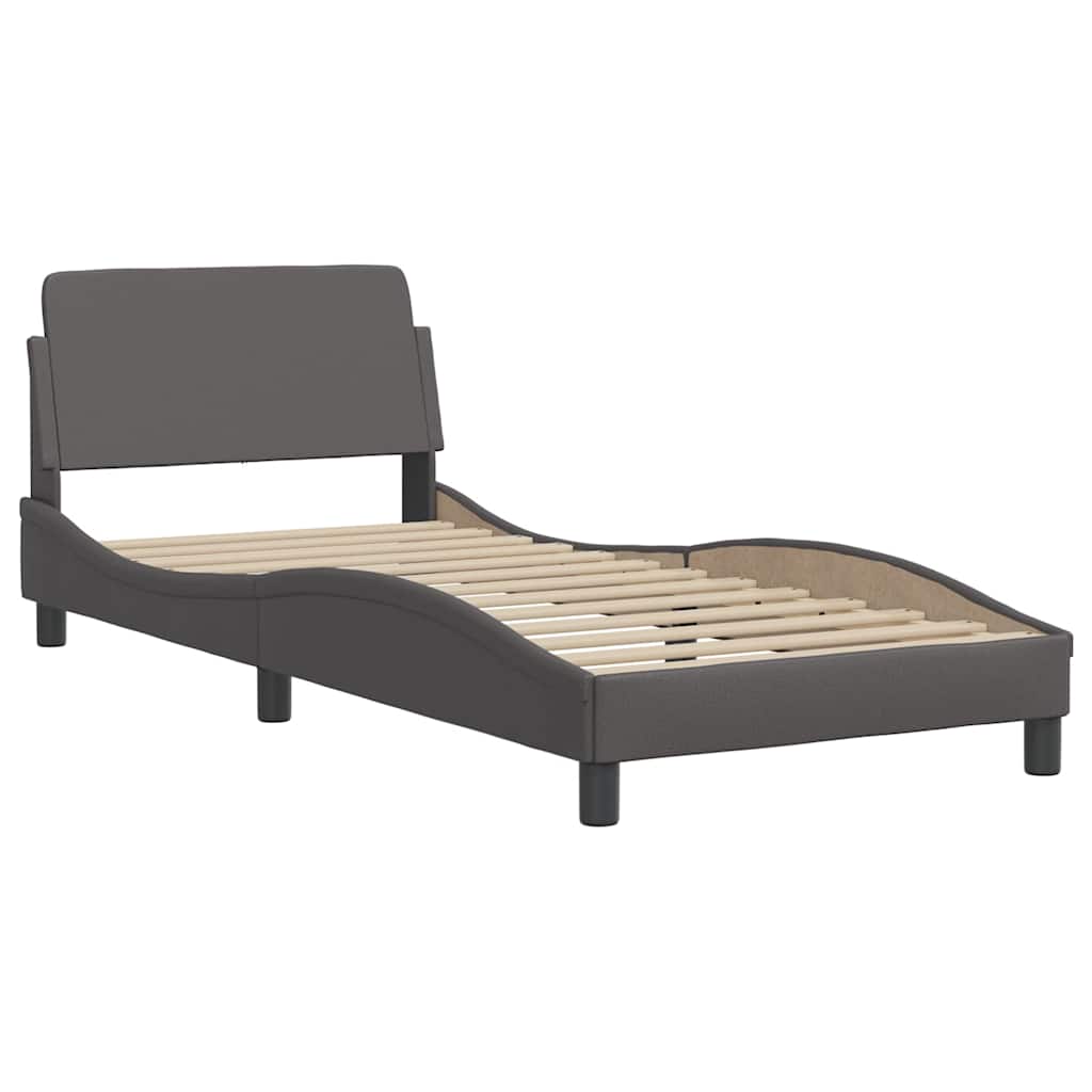 Bettgestell "Dover" Schwarz 80x200 cm Kunstleder