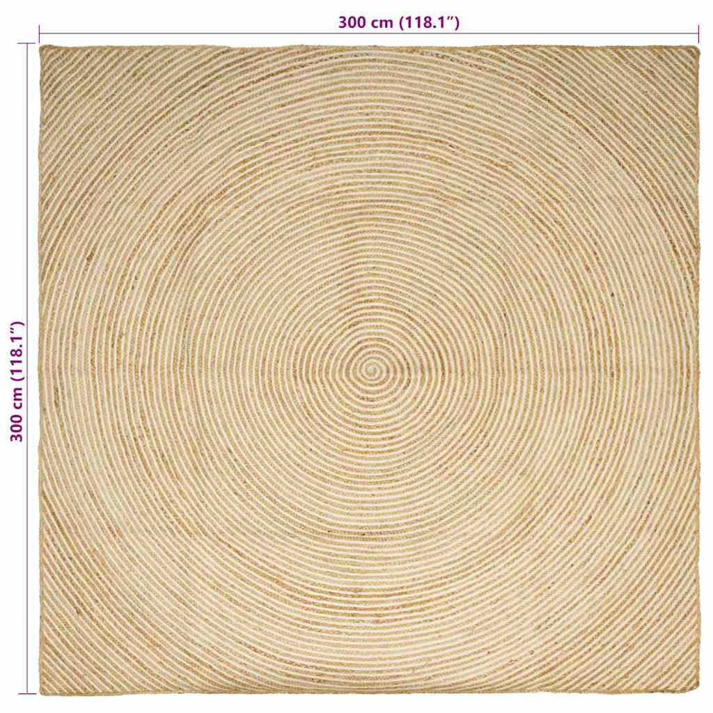 Bereichsteppiche Weiß 60 x 110 cm Jute