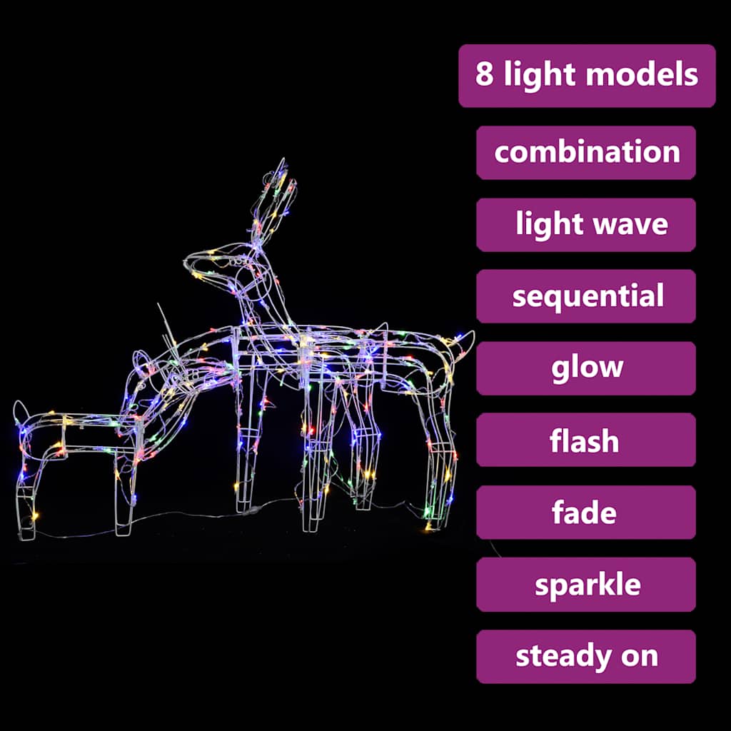 3-tlg. LED-Rentiere Set Weihnachtsdekoration 229 LEDs