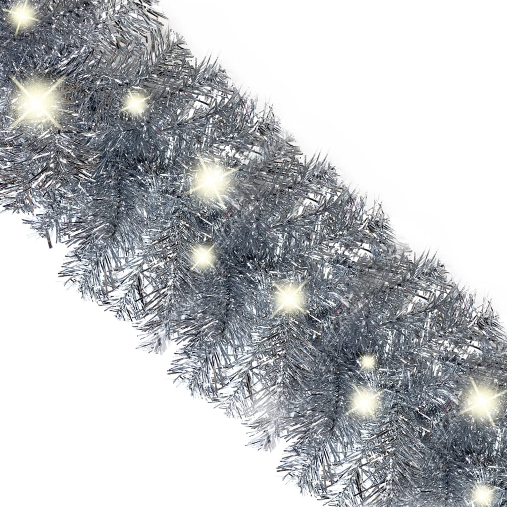 Weihnachtsgirlande mit LED 10 m Schwarz