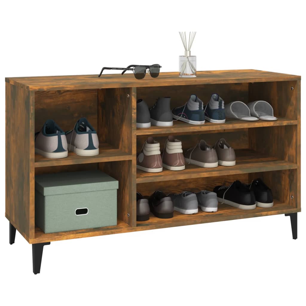 Schuhregal Weiß 102x36x60 cm Holzwerkstoff