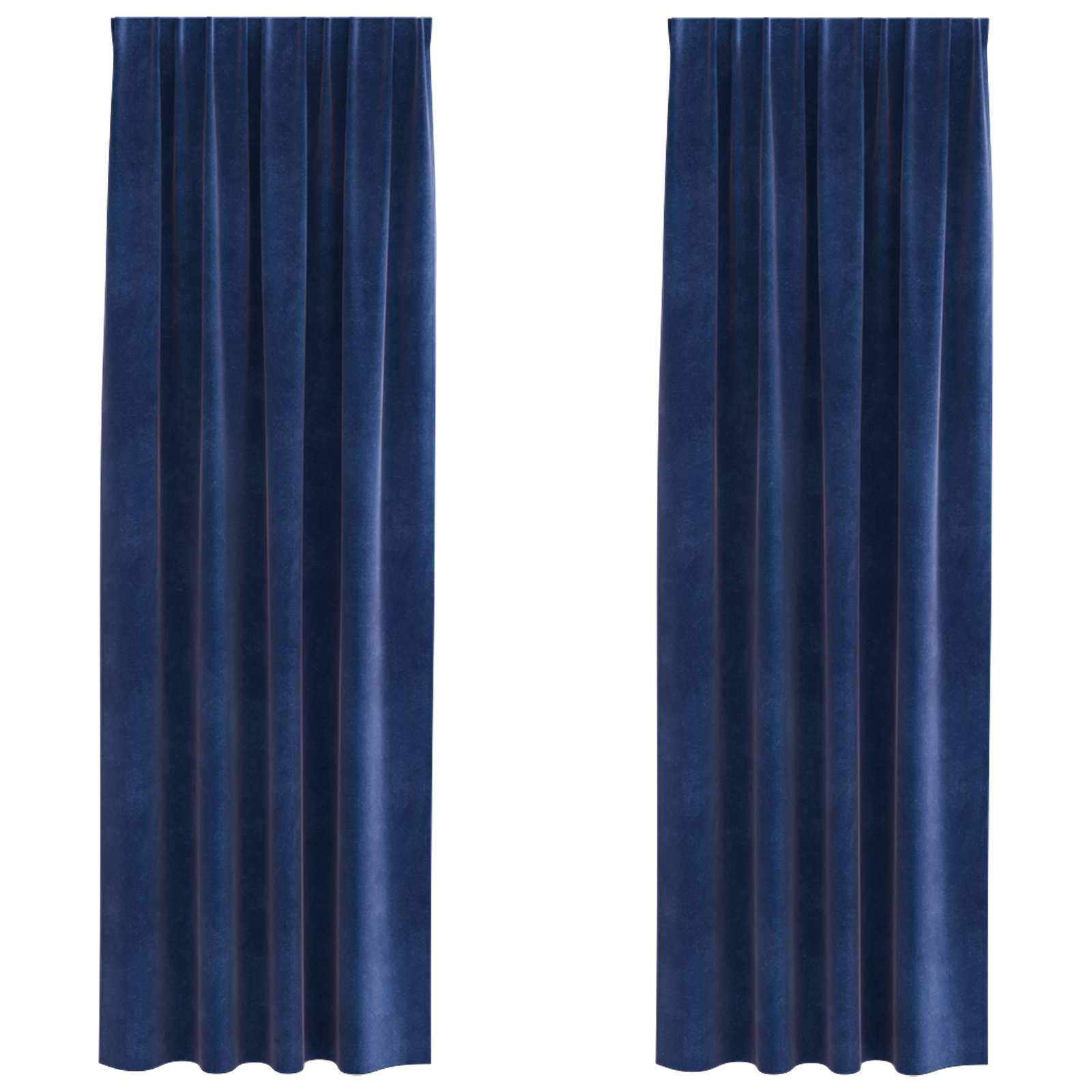 Verdunkelungsvorhänge 2 pcs Schwarz 140 x 140 cm Samt