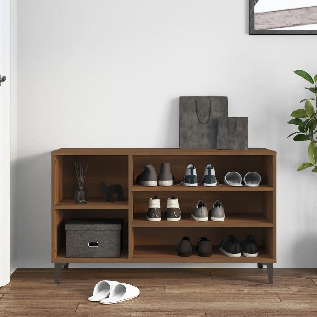 Schuhregal Weiß 102x36x60 cm Holzwerkstoff