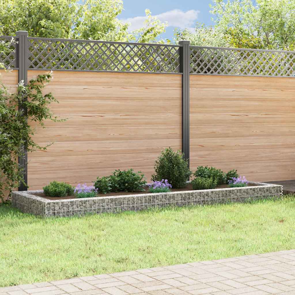Gabionen-Hochbeet Verzinkter Stahl 100x100x20 cm
