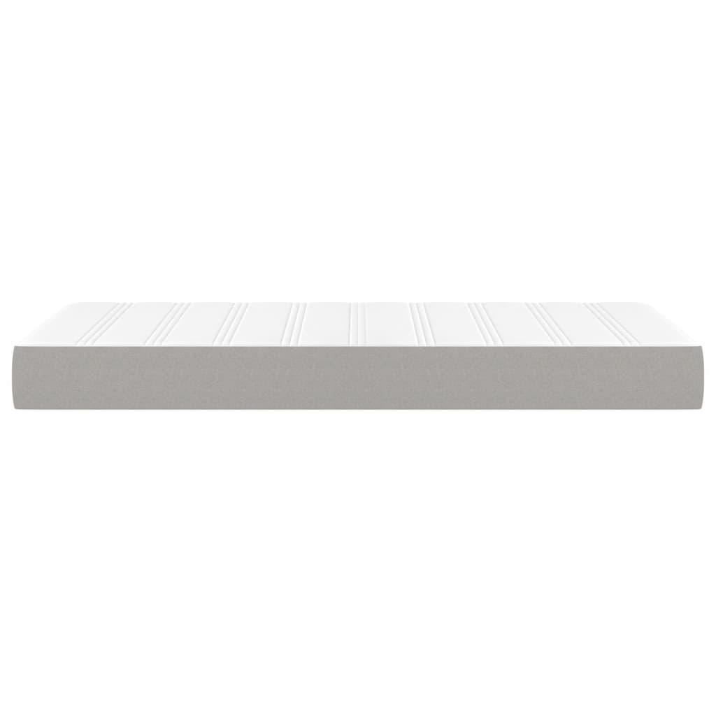 Taschenfederkernmatratze Mittel Hellgrau 80x200x20 cm Stoff