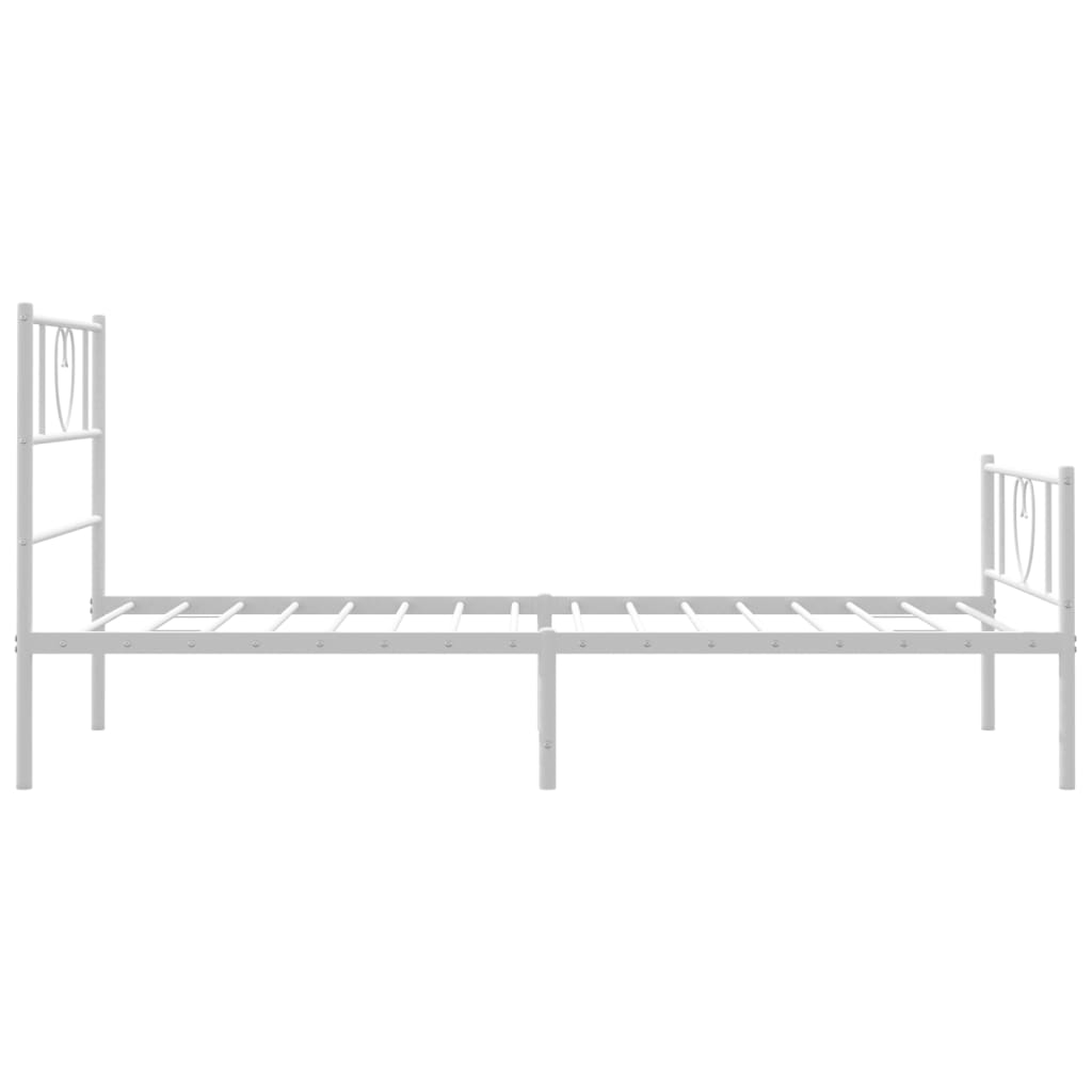 Bettgestell mit Kopfteil Metall Schwarz 100x190 cm