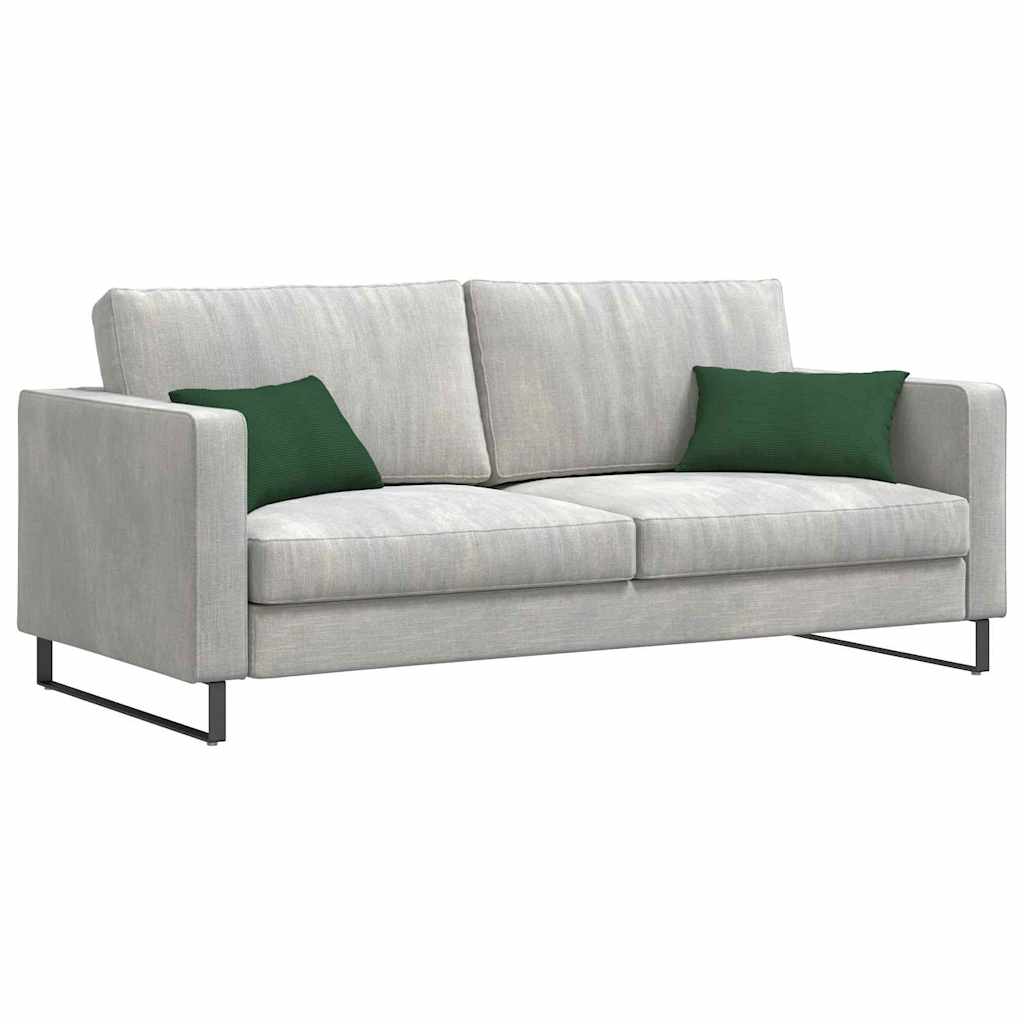 Sofakissen 2 Stück Hellgrau 50 x 30 cm Cordstoff
