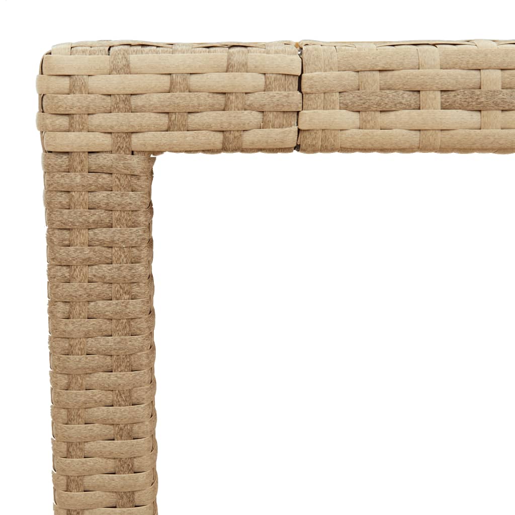 Gartentisch 190x90x75 cm Akazienholz und Poly Rattan Schwarz