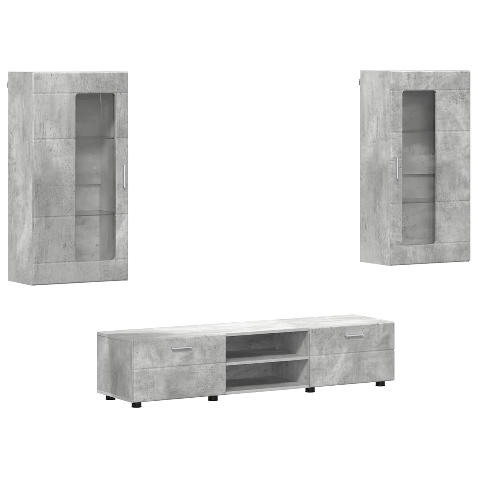 Highboard mit Regal FLORIN Weiß 60 x 35 x 182 cm Holzwerkstoff
