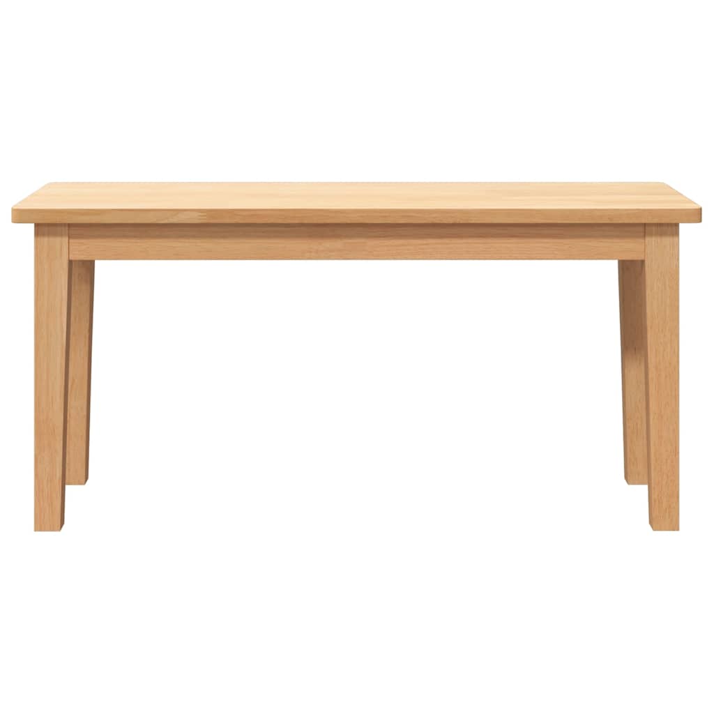 Bank 90 cm Braun Massivholz Gummibaum