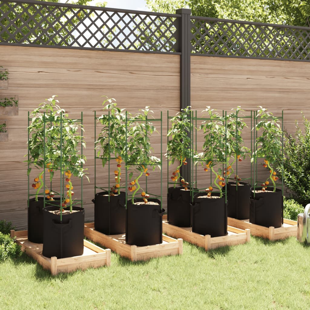 Tomatenkäfige 8 Stk. 116 cm Stahl und PP