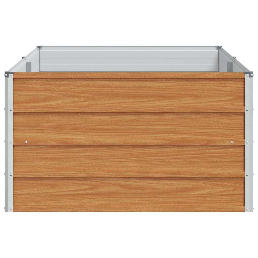 Hochbeet Hellbraun 100 x 100 x 77 cm Verzinkter Stahl