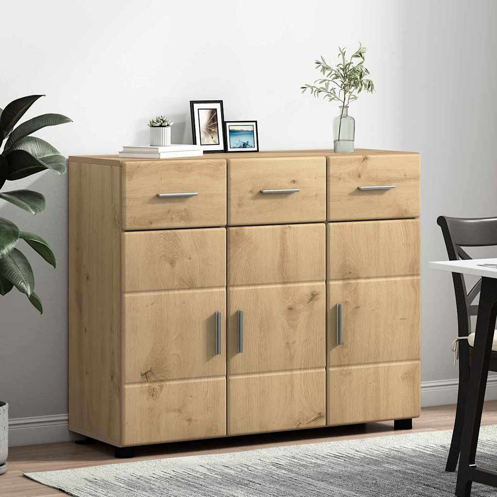 Highboard mit Regal FLORIN Weiß 60 x 35 x 182 cm Holzwerkstoff