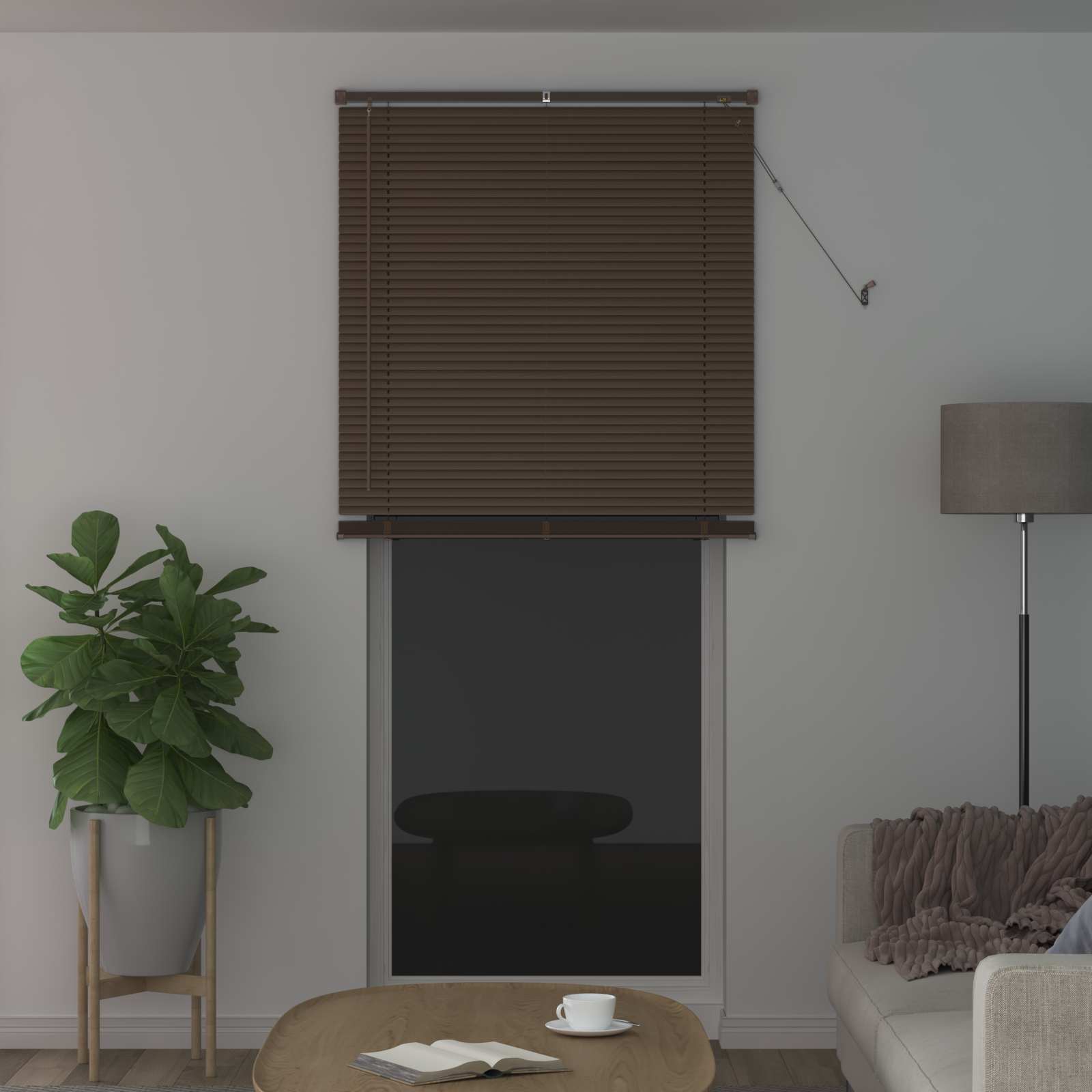 Jalousie Silber Grau 150 x 40 cm 25 mm PVC