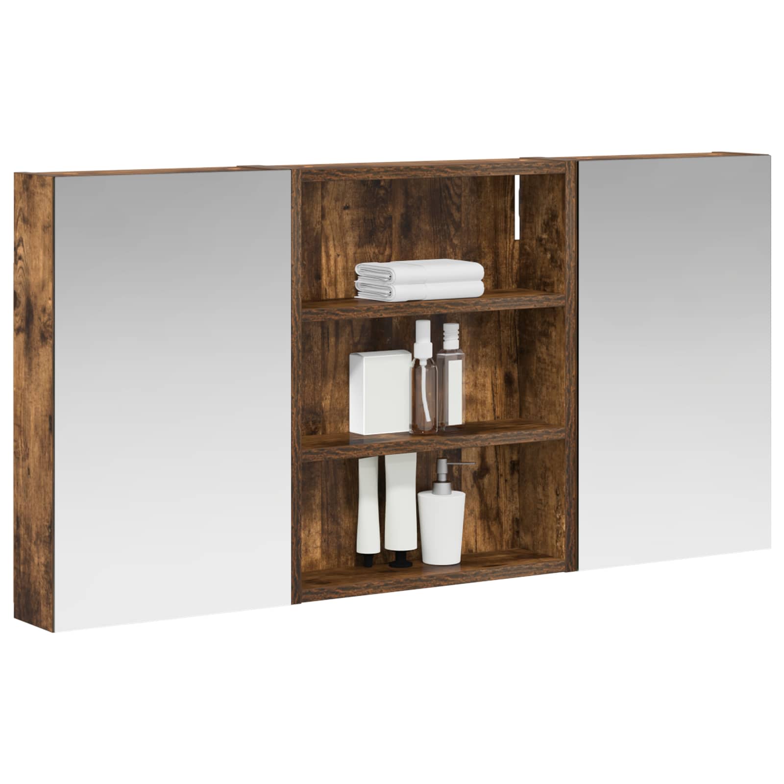 Badezimmerschrank-Set 3 pcs 80 x 10,5 x 50 cm Holzwerkstoff
