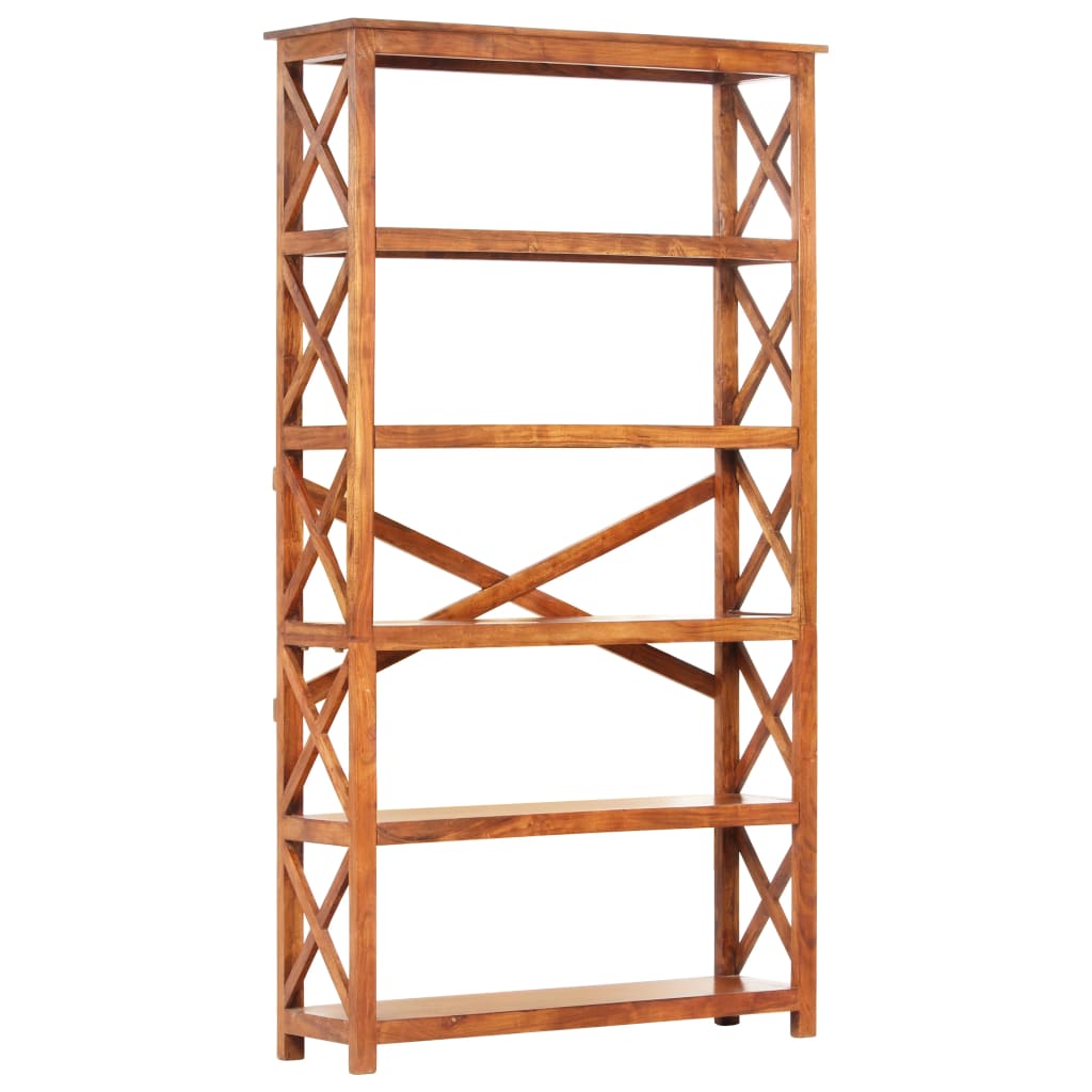 Bücherregal 60x30x160 cm Massivholz mit Honigfarbenem Finish