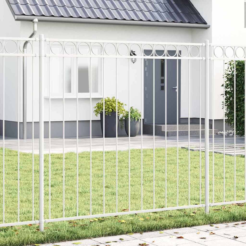 Gartenzaun ASSEN Stahl 1,7 x 0,8 m Schwarz