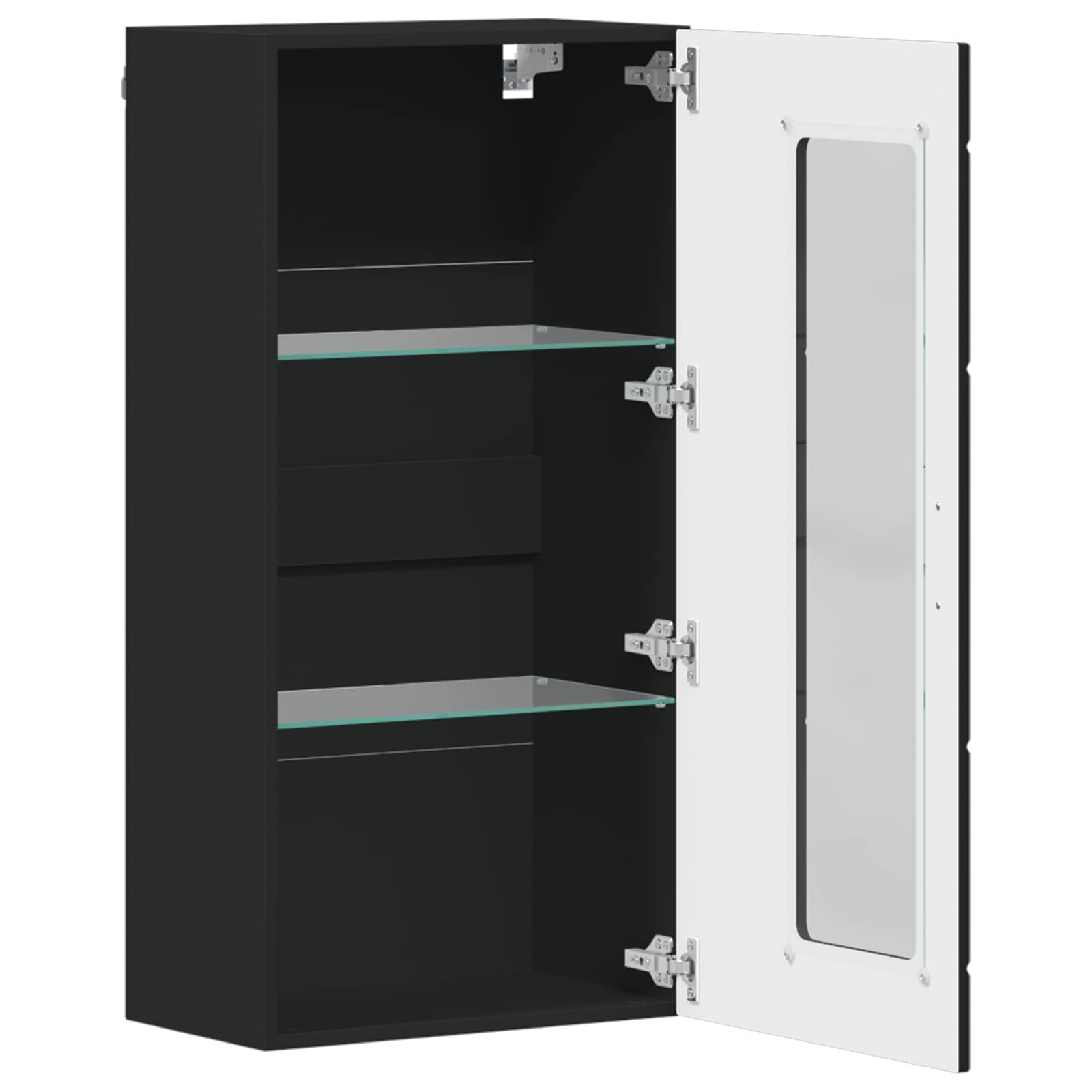 Highboard mit Regal FLORIN Weiß 60 x 35 x 182 cm Holzwerkstoff