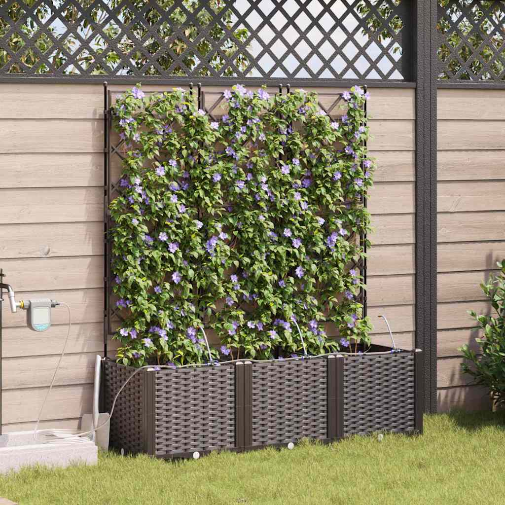 Garten-Pflanzgefäß 4 Stk. Braun 160 x 40 x 22 cm PP