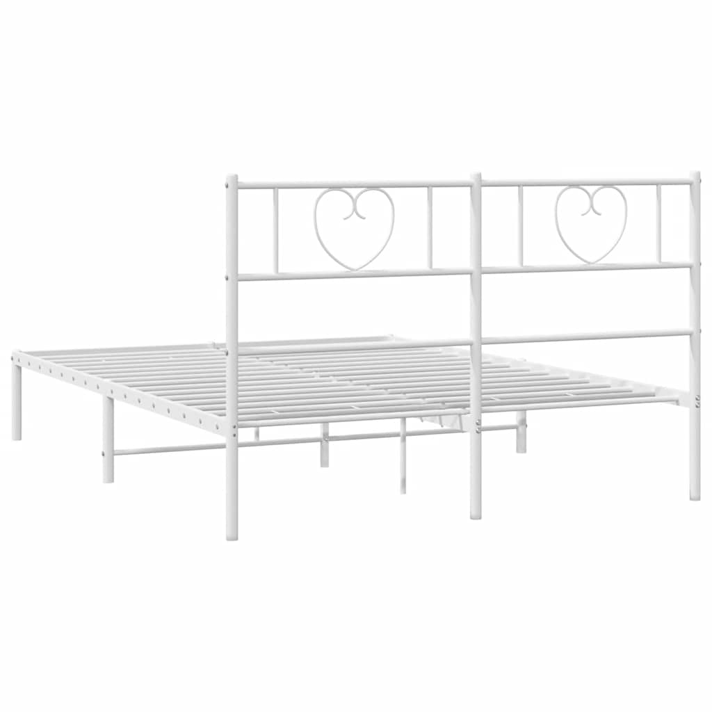 Bettgestell mit Kopfteil Metall Schwarz 100x190 cm