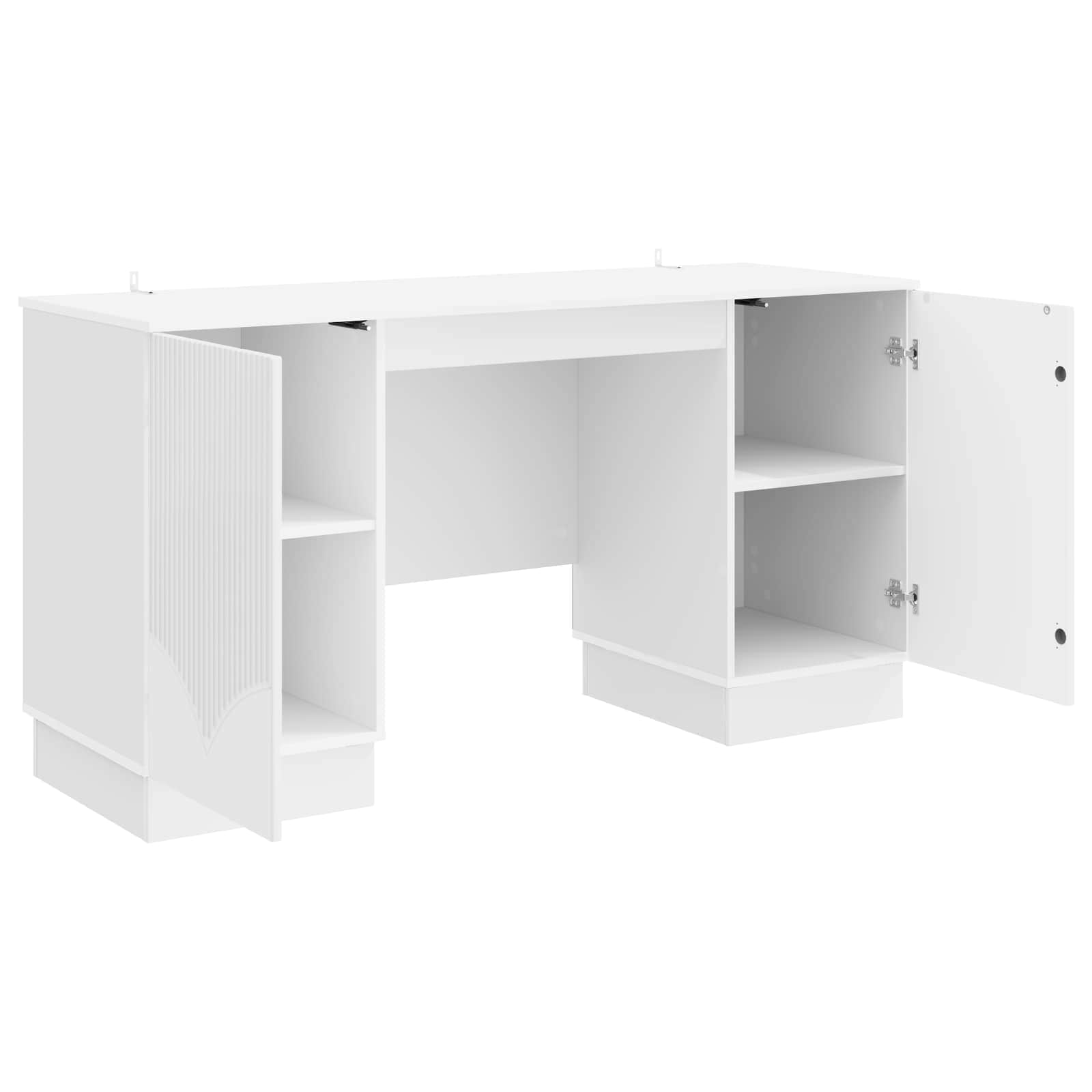 Schreibtisch mit Regal Schwarz 142,5 x 50 x 75 cm Holzwerkstoff