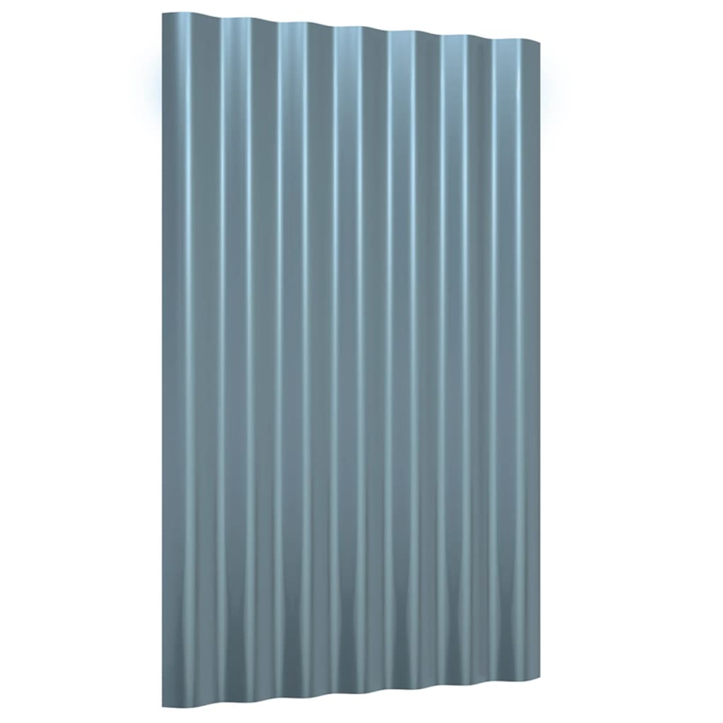 Dachpaneele 12 Stk. Verzinkter Stahl Grün 100x36 cm
