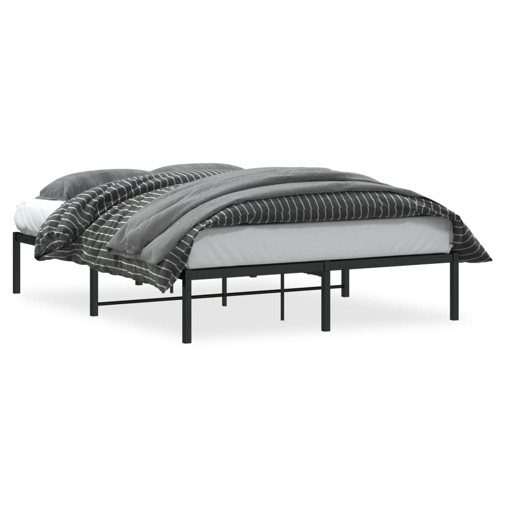 Bettgestell Metall Schwarz 75x190 cm