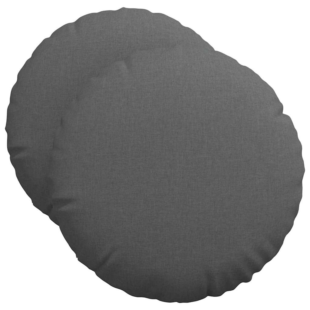 Sitzkissen 2 pcs Hellgrau Ø30 x 13 cm Stoff