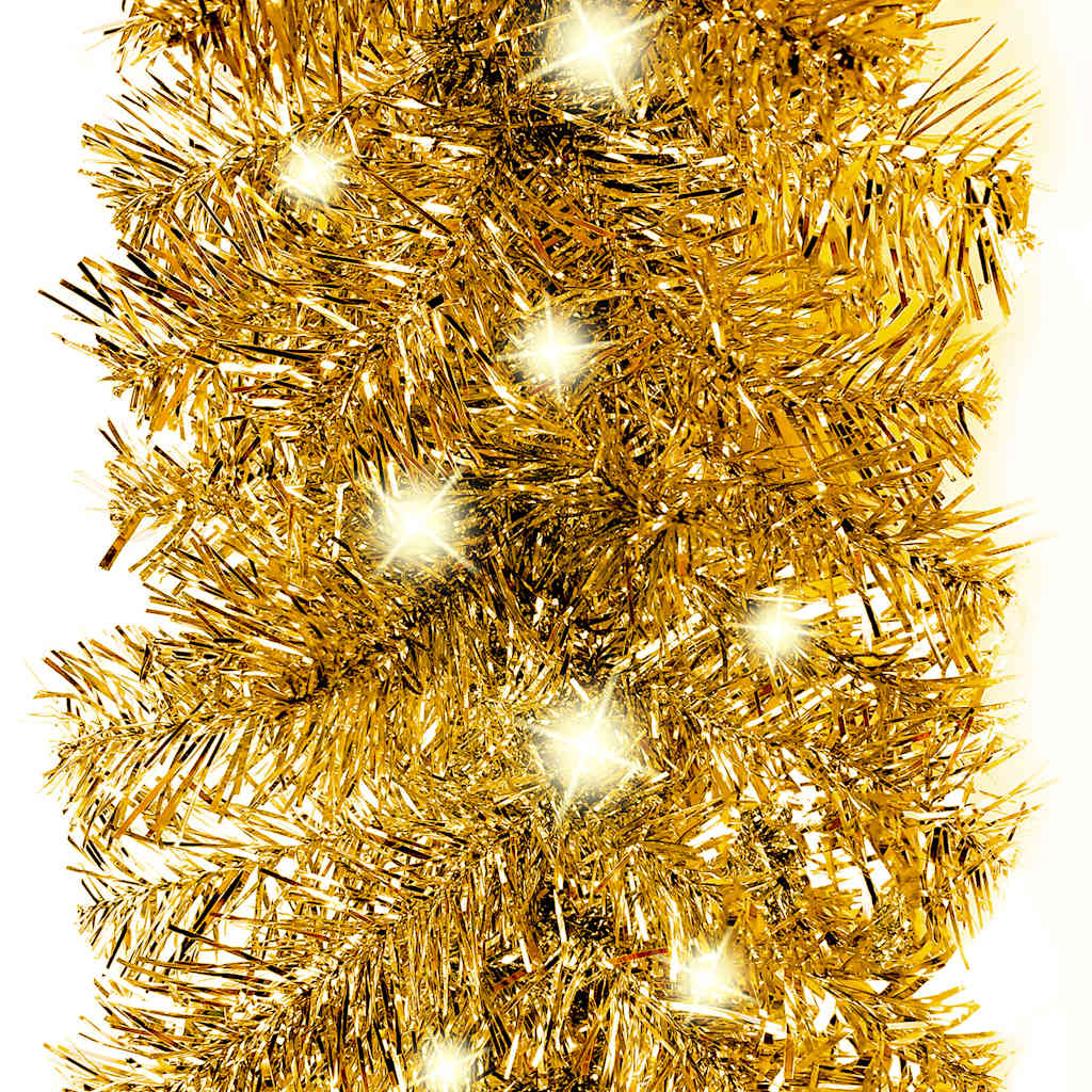 Weihnachtsgirlande mit LED 10 m Schwarz