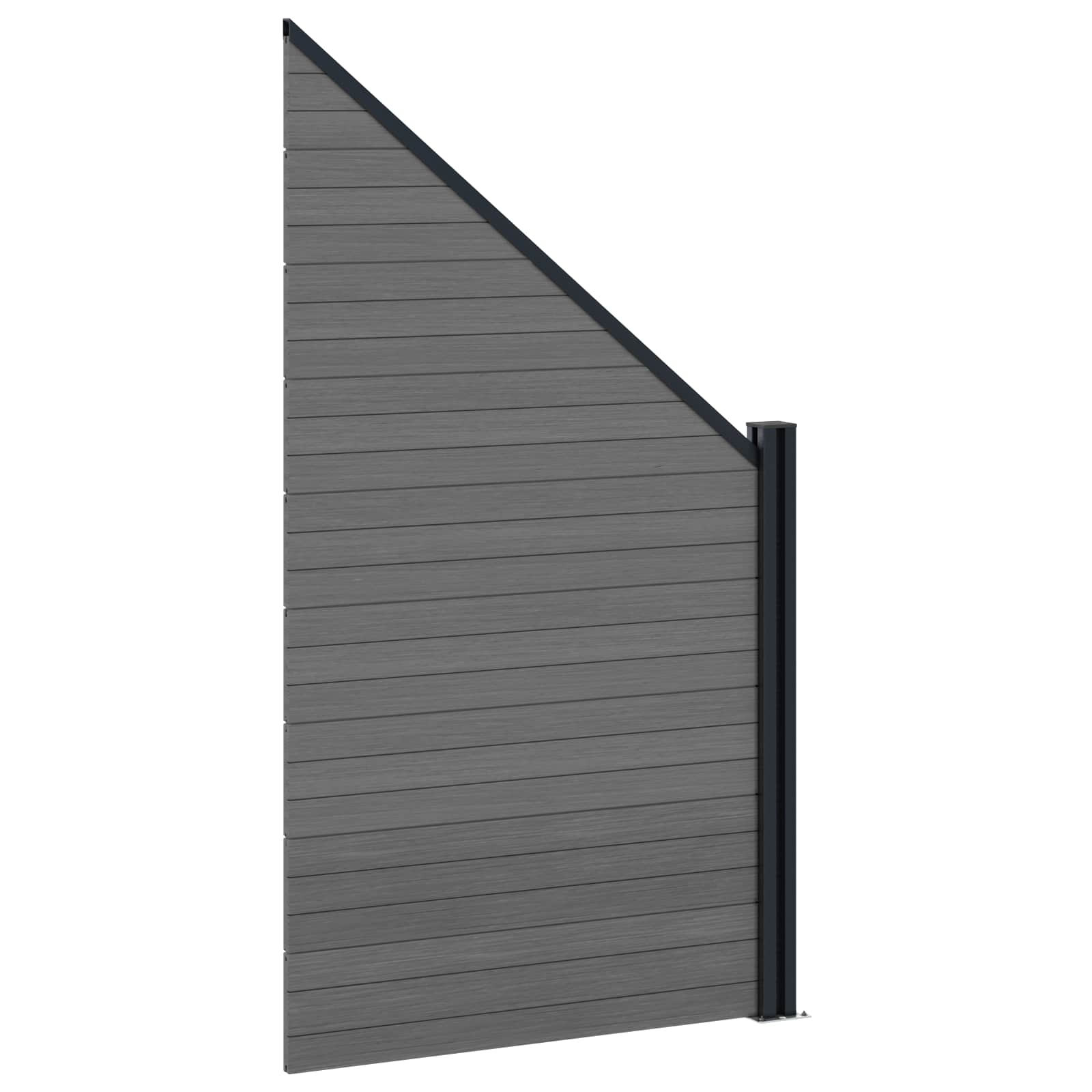 Zaunelement WPC 180x186 cm Schwarz
