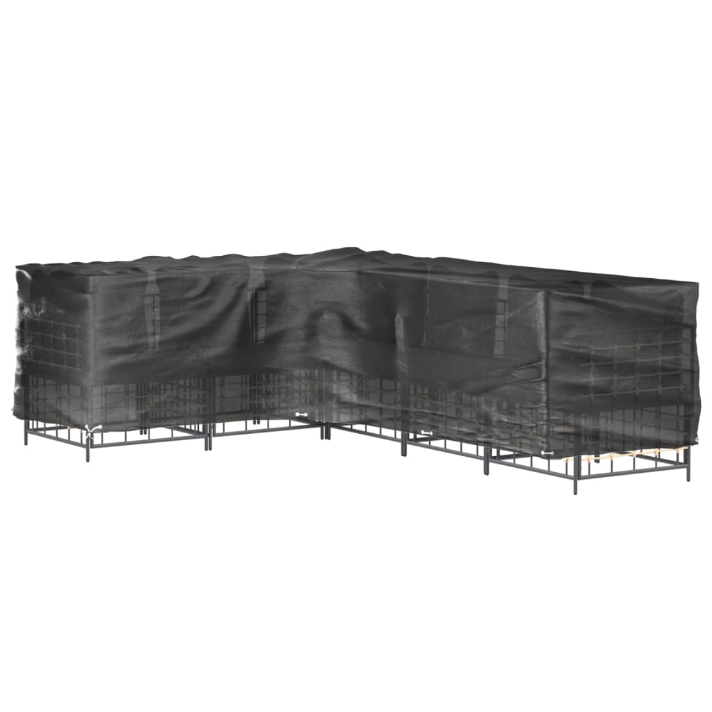Gartenmöbel-Abdeckungen 2 Stk. L-Form 12 Ösen 250x250x90 cm