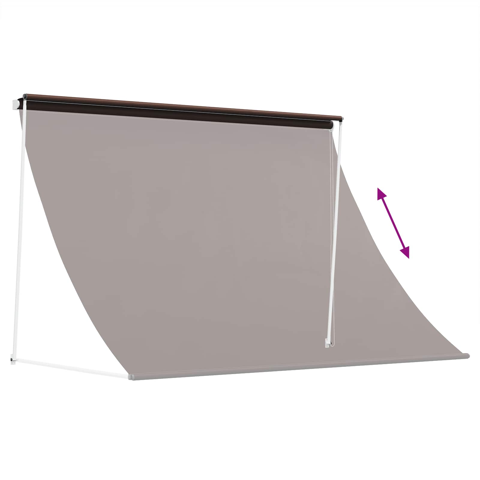 Einziehbare Markise 150×150 cm Blau und Weiß
