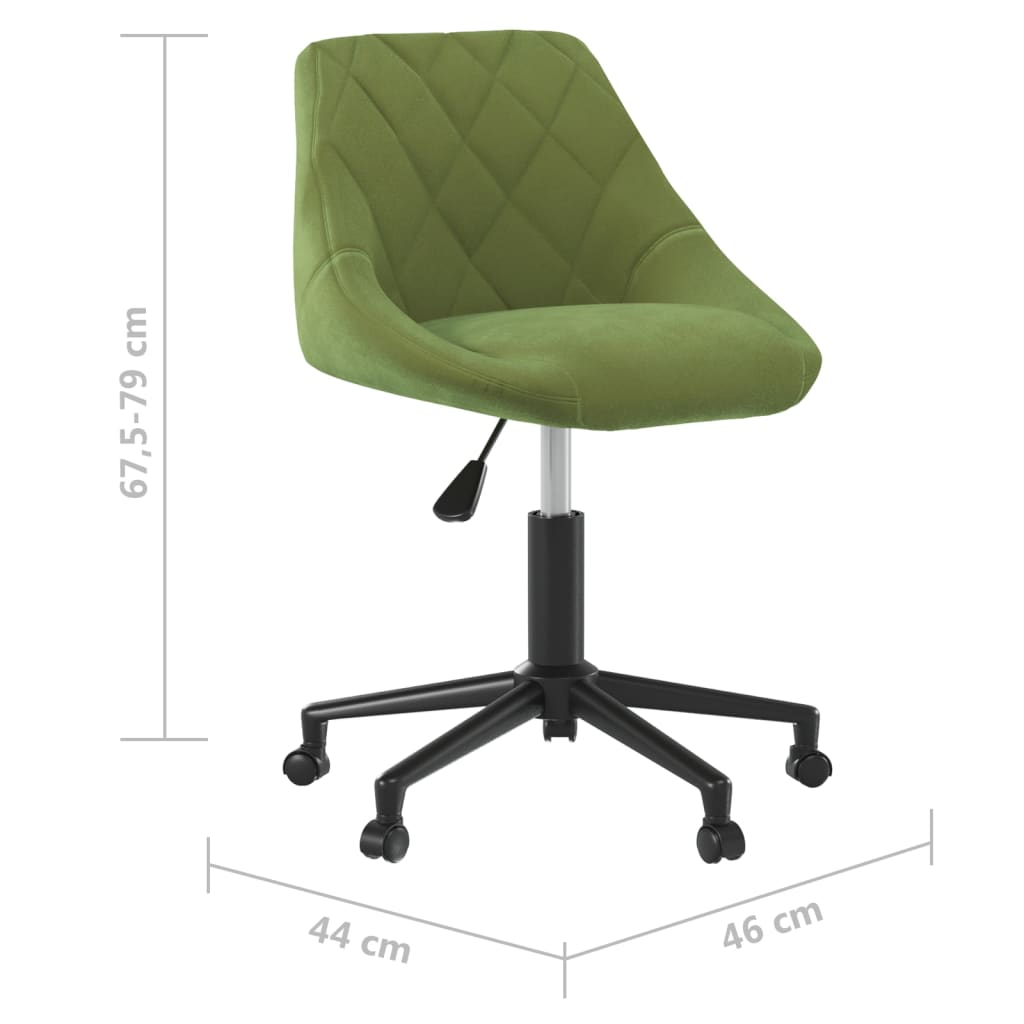 Bürostuhl Drehbar Creme Samt