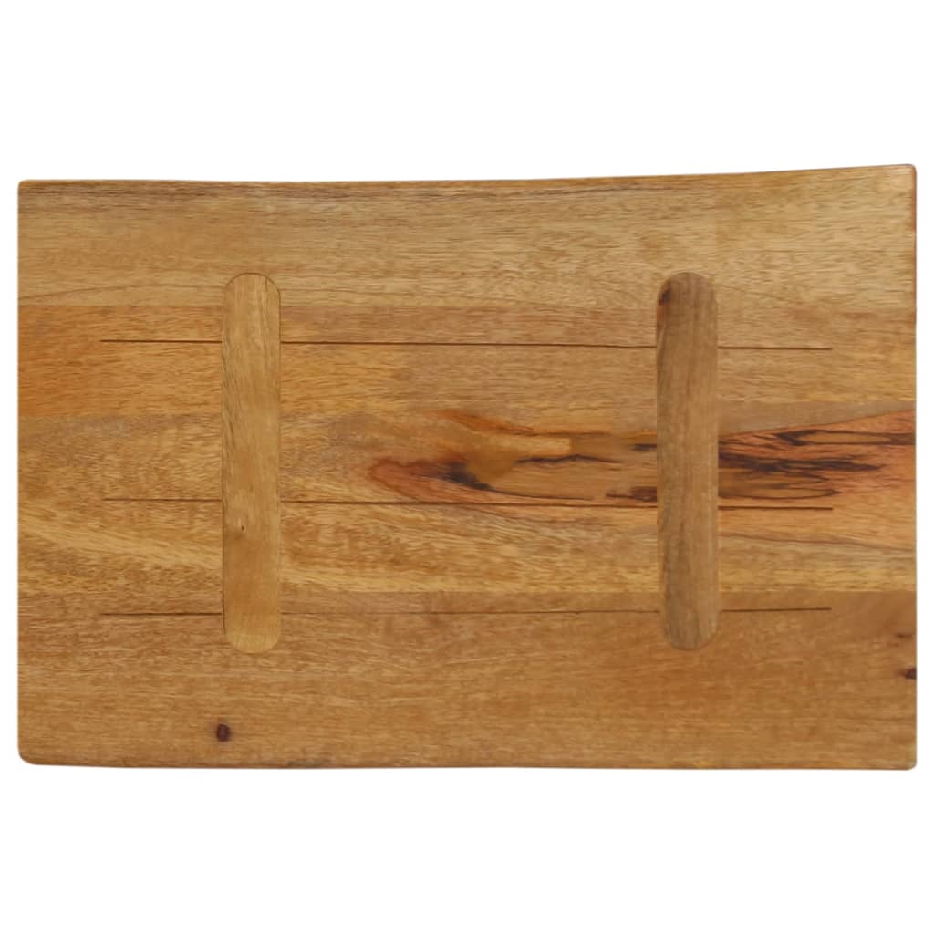 Tischplatte 40x40x2,5 cm Rechteckig Massivholz Akazie Baumkante