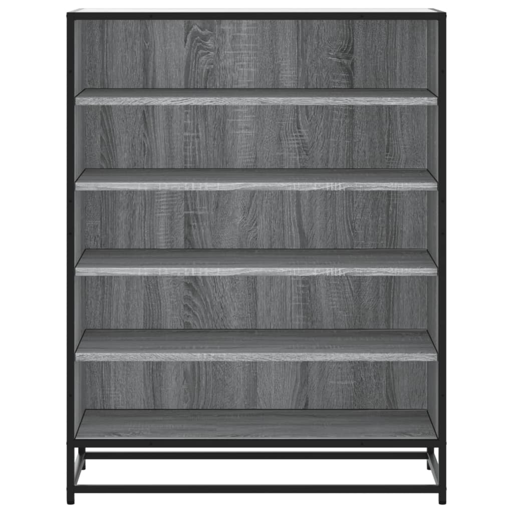 Schuhschrank Schwarz 75x38x97,5 cm Holzwerkstoff Metall