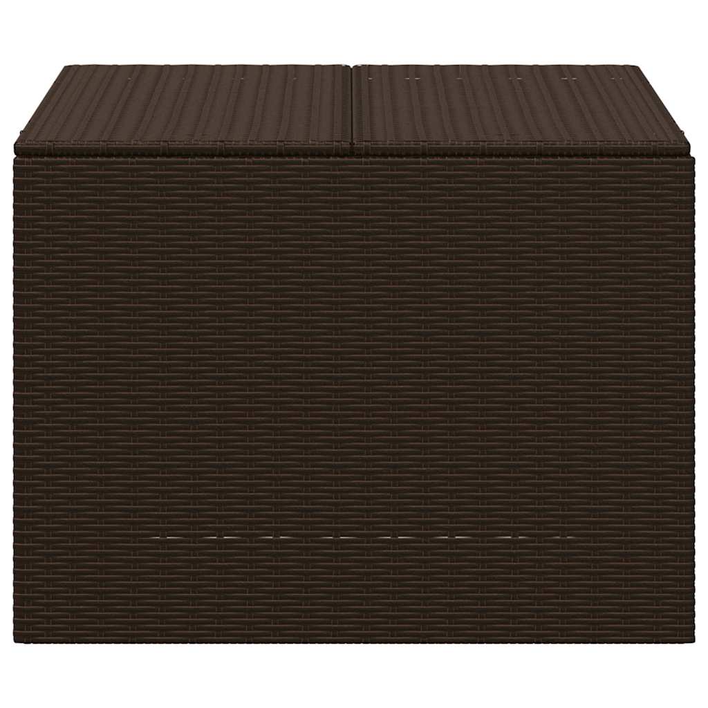 Gartentruhe Schwarz 283L Poly Rattan