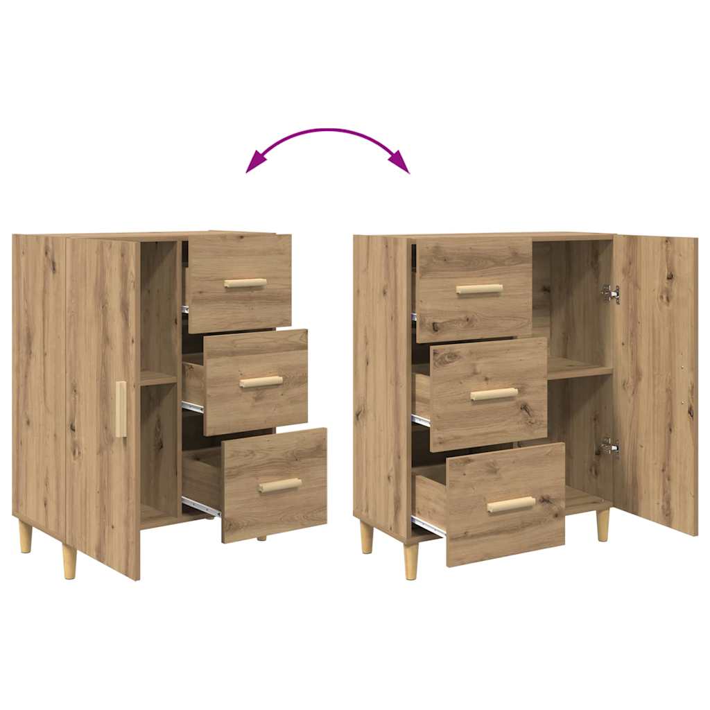 Highboard Altholz 69,5 x 34 x 180 cm Holzwerkstoff