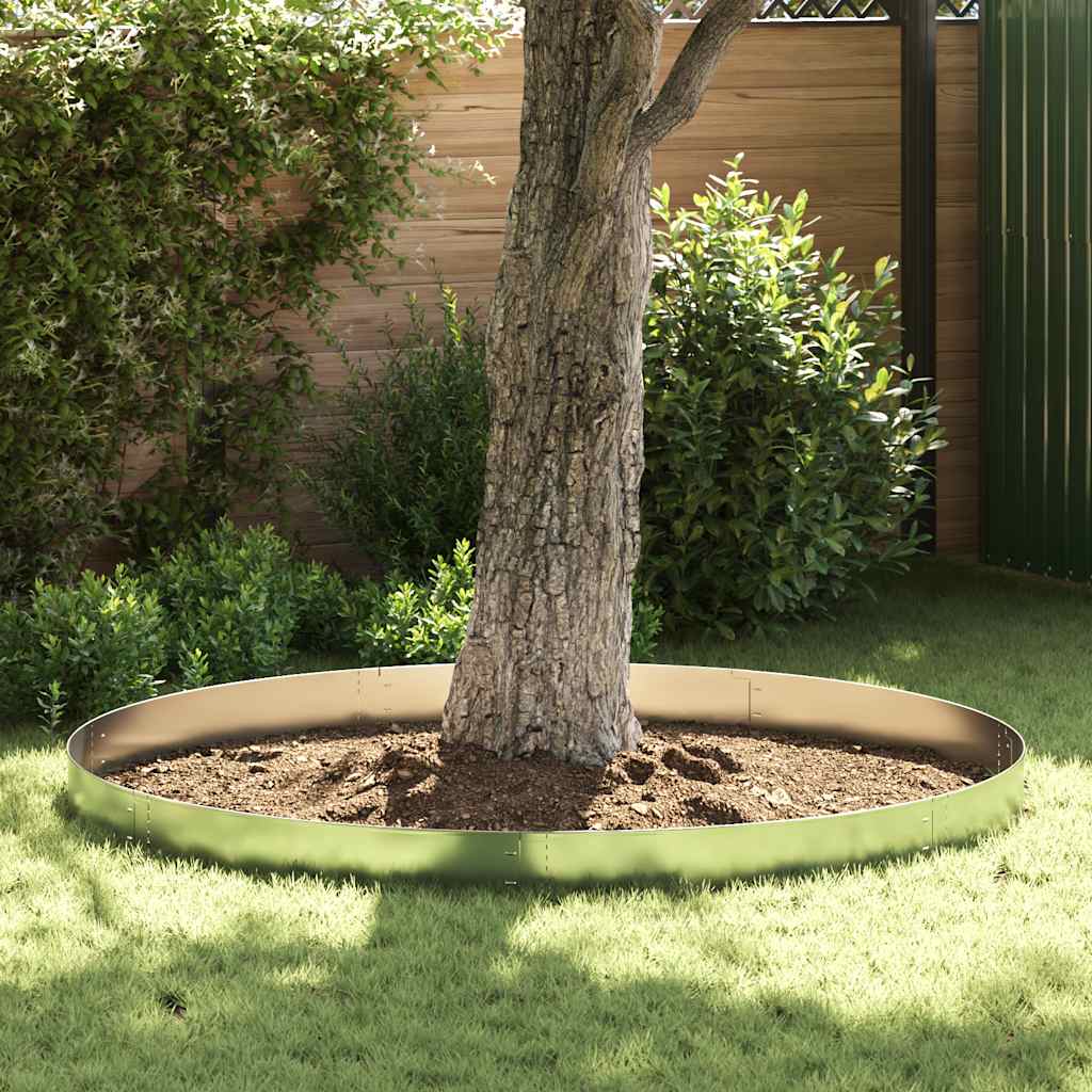 Flexible Rasenkante 5-er Set Verzinkter Stahl 100x14 cm